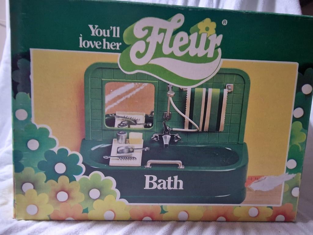 Fleur bad en toilet jaren 70, Ophalen of Verzenden, Zo goed als nieuw, Poppenhuis
