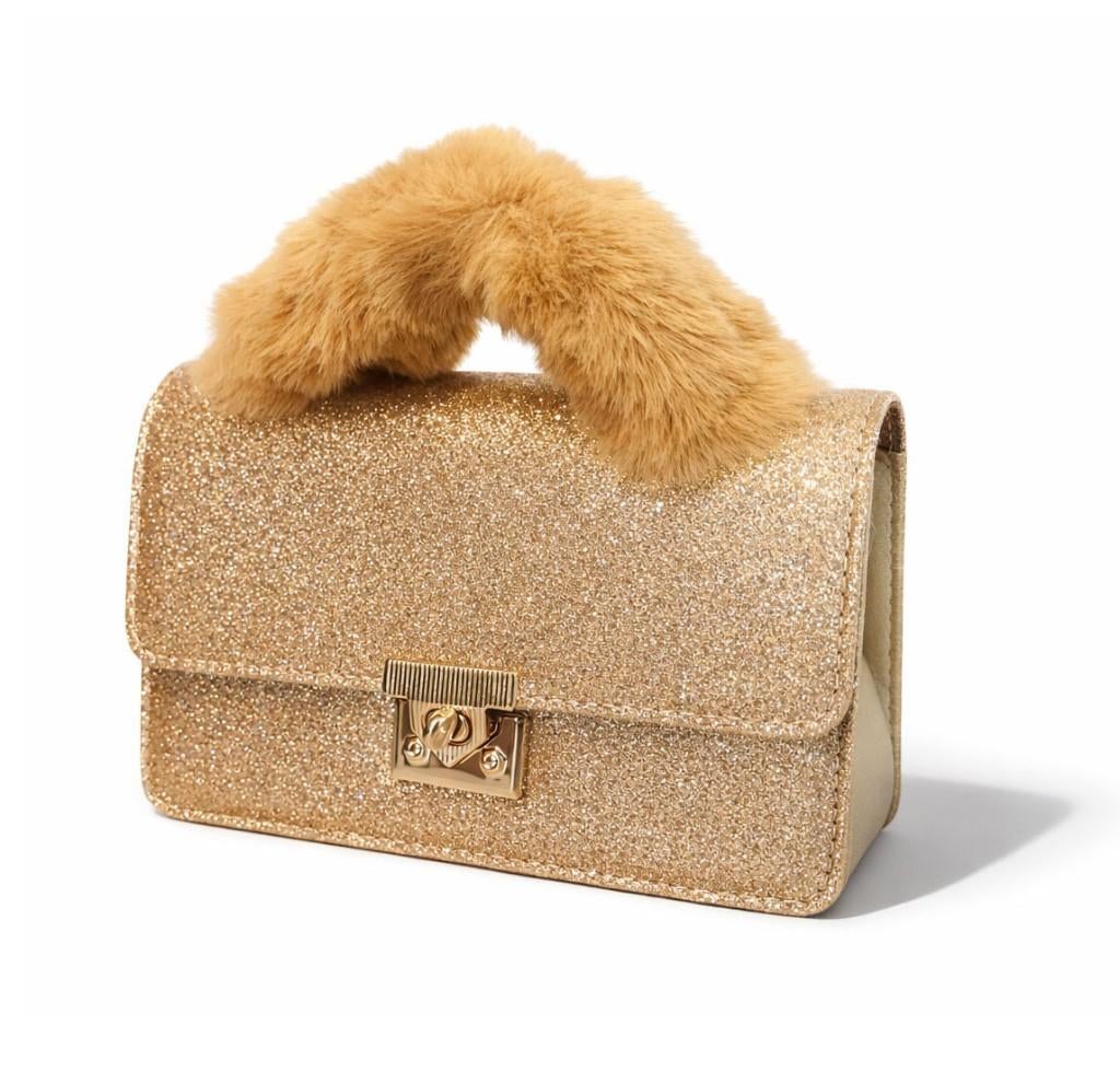 Partij tassen gouden glitter Mihella schoudertasjes, NHP International, Overige kleuren, Sales@nhp-international.com, Ophalen of Verzenden