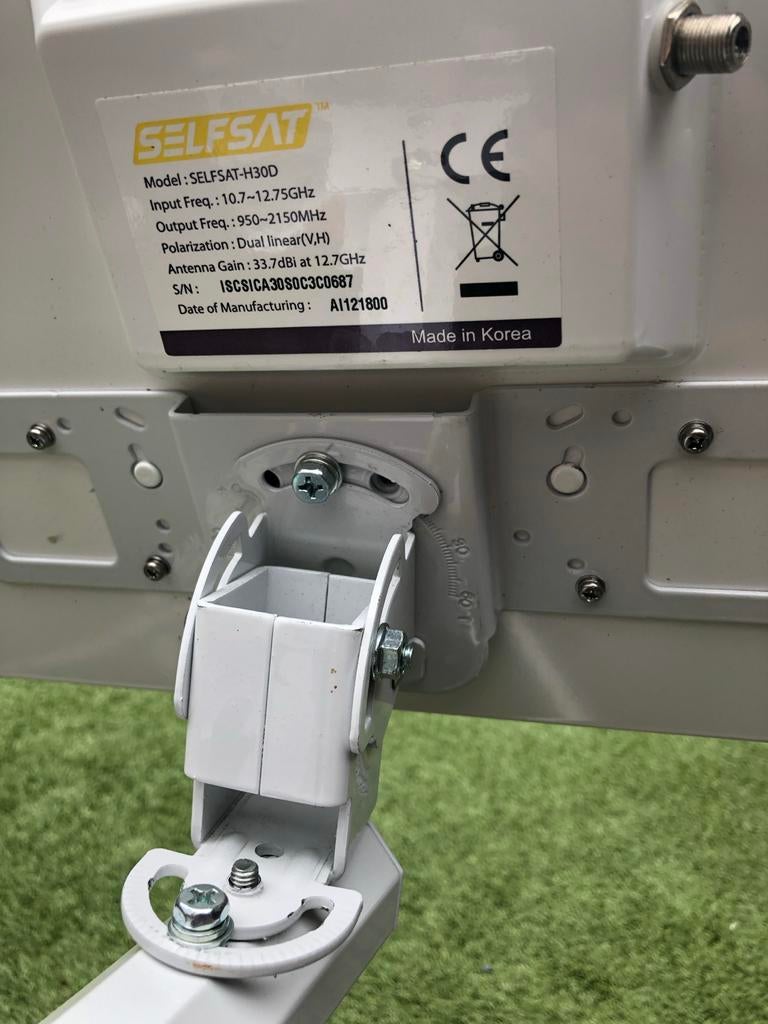 Selfsat schotel, Ophalen