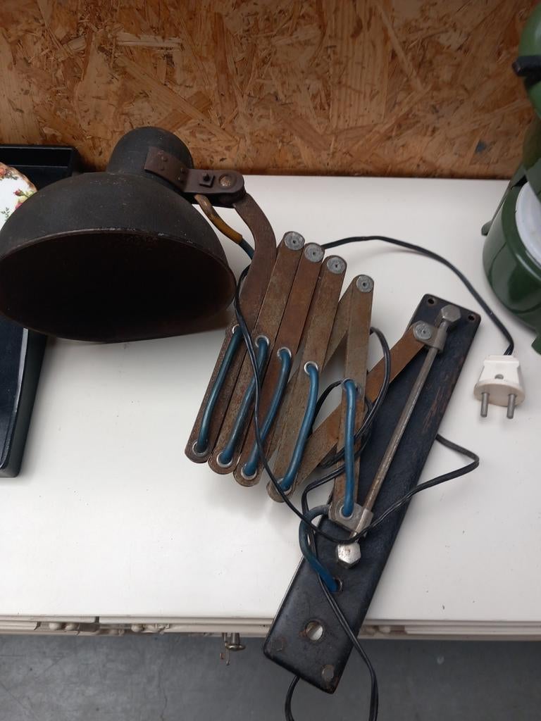 Vintage Treklamp - Industrieel Design, Ophalen, Gebruikt, Minder dan 100 cm, Metaal