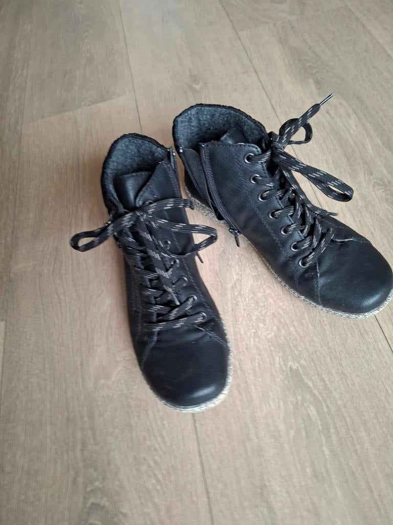 Rieker damesschoenen, Zwart, Overige typen, Ophalen of Verzenden, Zo goed als nieuw