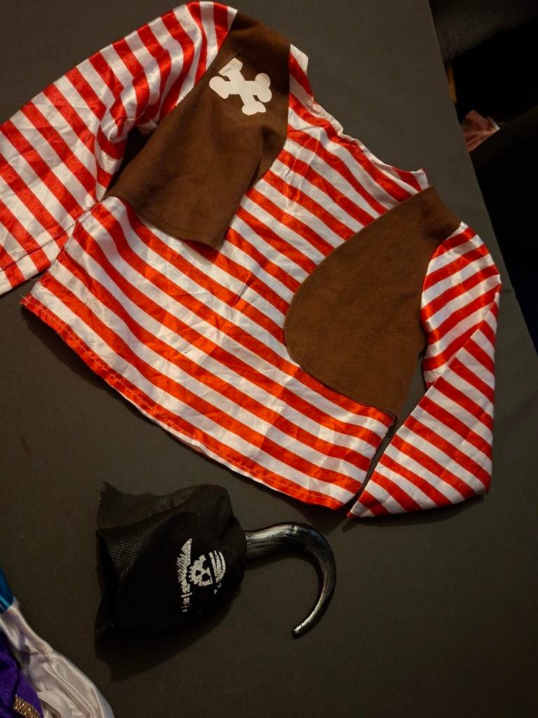 Carnaval piratenblouse/shirt  met haak, Ophalen, Carnaval