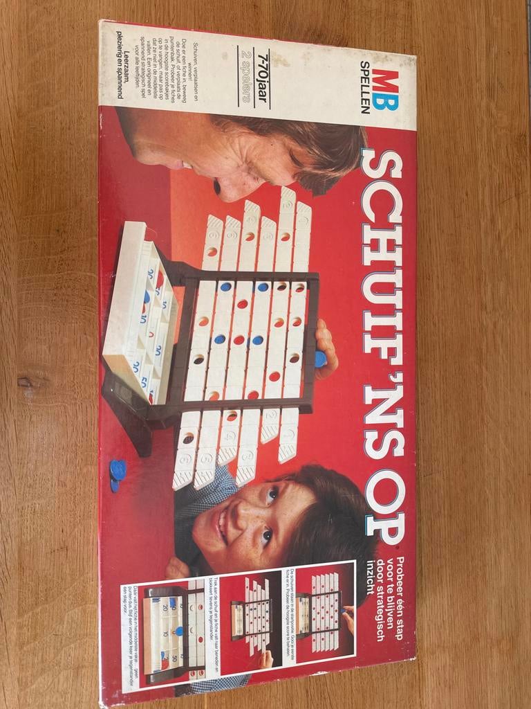 Spel Schuif ‘ns op | Compleet | vintage, Een of twee spelers, Ophalen of Verzenden, Gebruikt