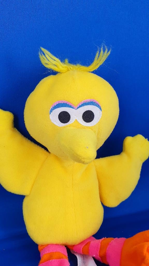 Gele Pino, vintage Sesamstraat knuffel Tyco 1997. 21 cm. T4, Kinderen en Baby's, Speelgoed | Knuffels en Pluche, Tweedehands verkoop
