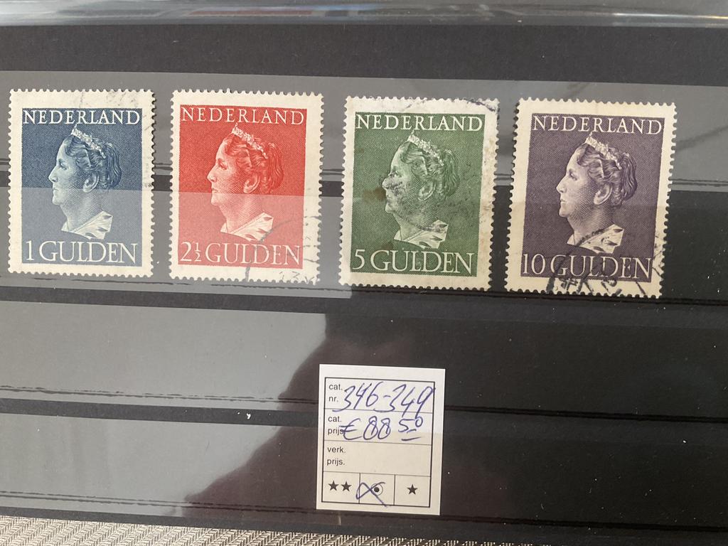 Nvph 346-349 gestempeld, Postzegels en Munten, Postzegels | Nederland, Ophalen of Verzenden