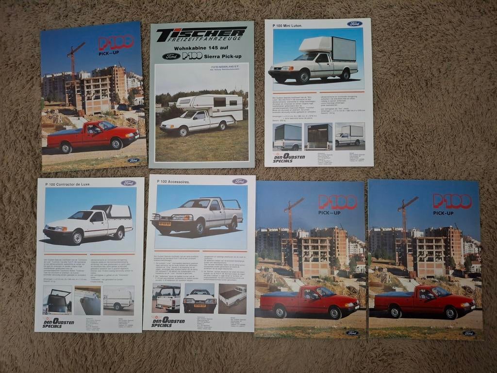Lot autofolders Ford P100, Verzenden, Zo goed als nieuw, Ford