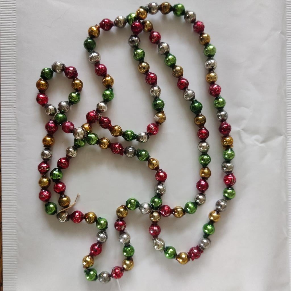 Oude bonte glazen kerstslinger, Diversen, Kerst, Ophalen of Verzenden