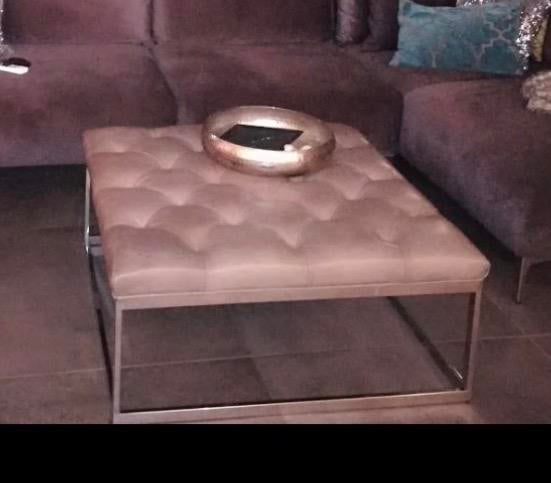 Eichholtz Eric Kuster Leren Salontafel 90x90, Ophalen, Gebruikt, Vierkant, 50 tot 100 cm