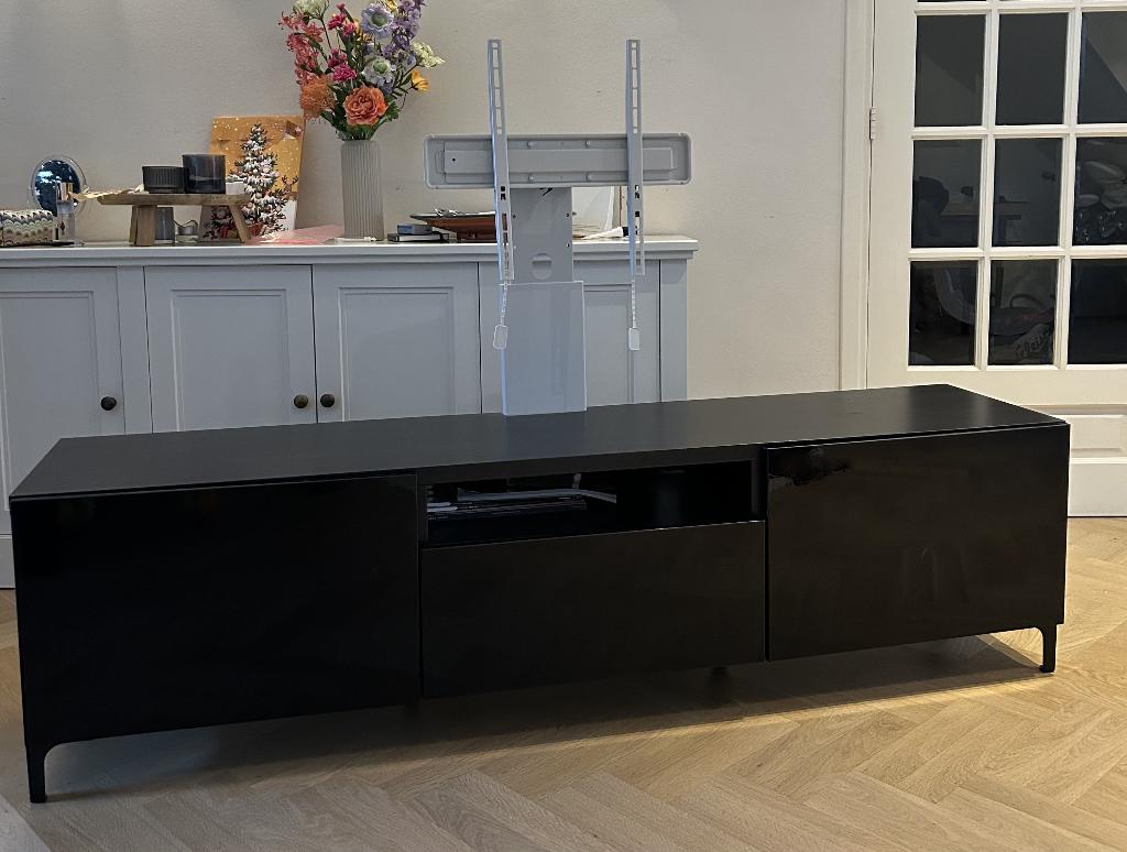 TV meubel IKEA Besta met Uppleva, Ophalen, 150 tot 200 cm, Zo goed als nieuw, Minder dan 100 cm