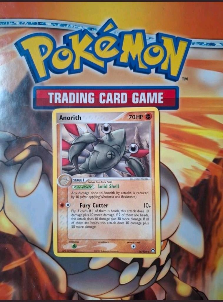 Anorith 26/108 Ex Power Keepers pokemon kaart, Ophalen of Verzenden, Gebruikt, Losse kaart