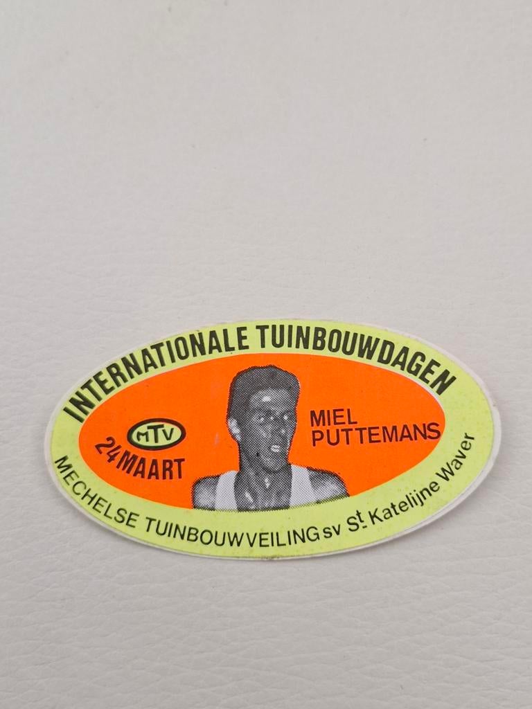 5522 Sticker Internationale Tuinbouwdagen Miel Puttemans, Ophalen of Verzenden, Gebruikt, Overige typen