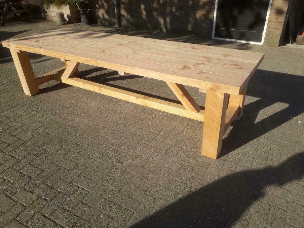 robuuste douglas tuintafel 310x97x76 cm maatwerk mogelijk, Ophalen, Eettafel, 6 zitplaatsen, Nieuw