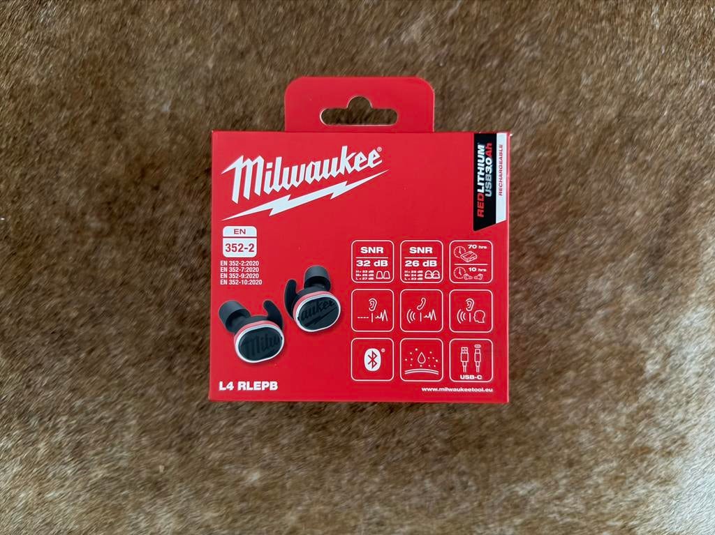 Milwaukee Bleutooth Oordopjes L4RLEPB-301 (NIEUW & GESEALED), Ophalen of Verzenden, Nieuw, In gehoorgang (in-ear), Bluetooth