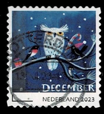 postzegel 4150 Nederland kerstmis Uil, Postzegels en Munten, Postzegels | Nederland, Ophalen of Verzenden, Na 1940, Gestempeld