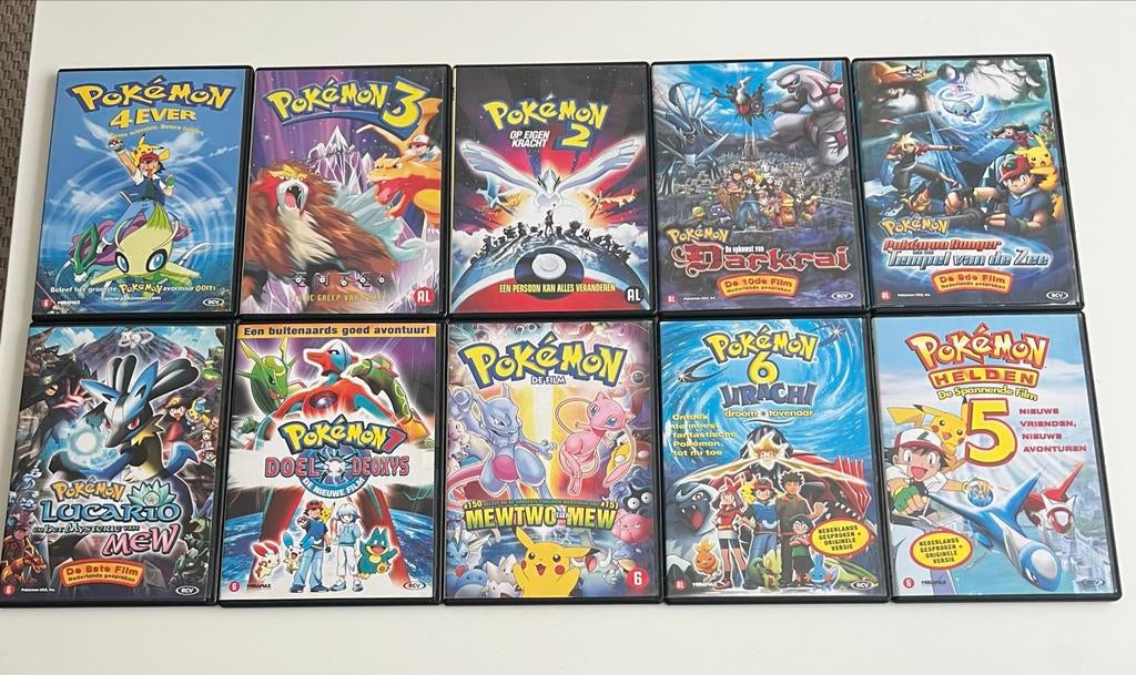 Pokémon DVD Collectie - 10 Films!, Avontuur, Alle leeftijden, Boxset, Ophalen of Verzenden
