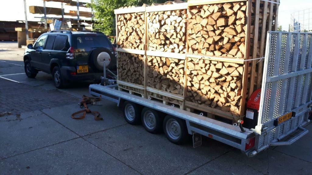 Ovengedroogd haardhout openhaardhout., Tuin en Terras, Haardhout, 3 tot 6 m³, Ophalen of Verzenden, Beukenhout, Blokken