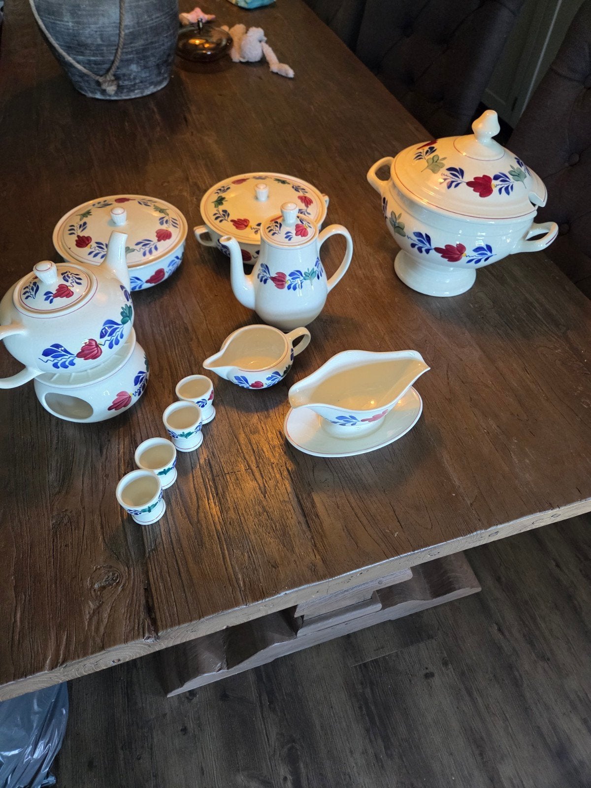 boerenbont servies, Ophalen