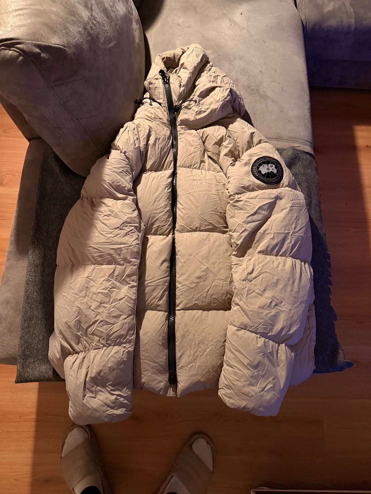 Canada Goose Crofton Enduraluxe Puffer XL Limestone, Kleding | Heren, Ophalen of Verzenden, Zo goed als nieuw, Maat 56/58 (XL)