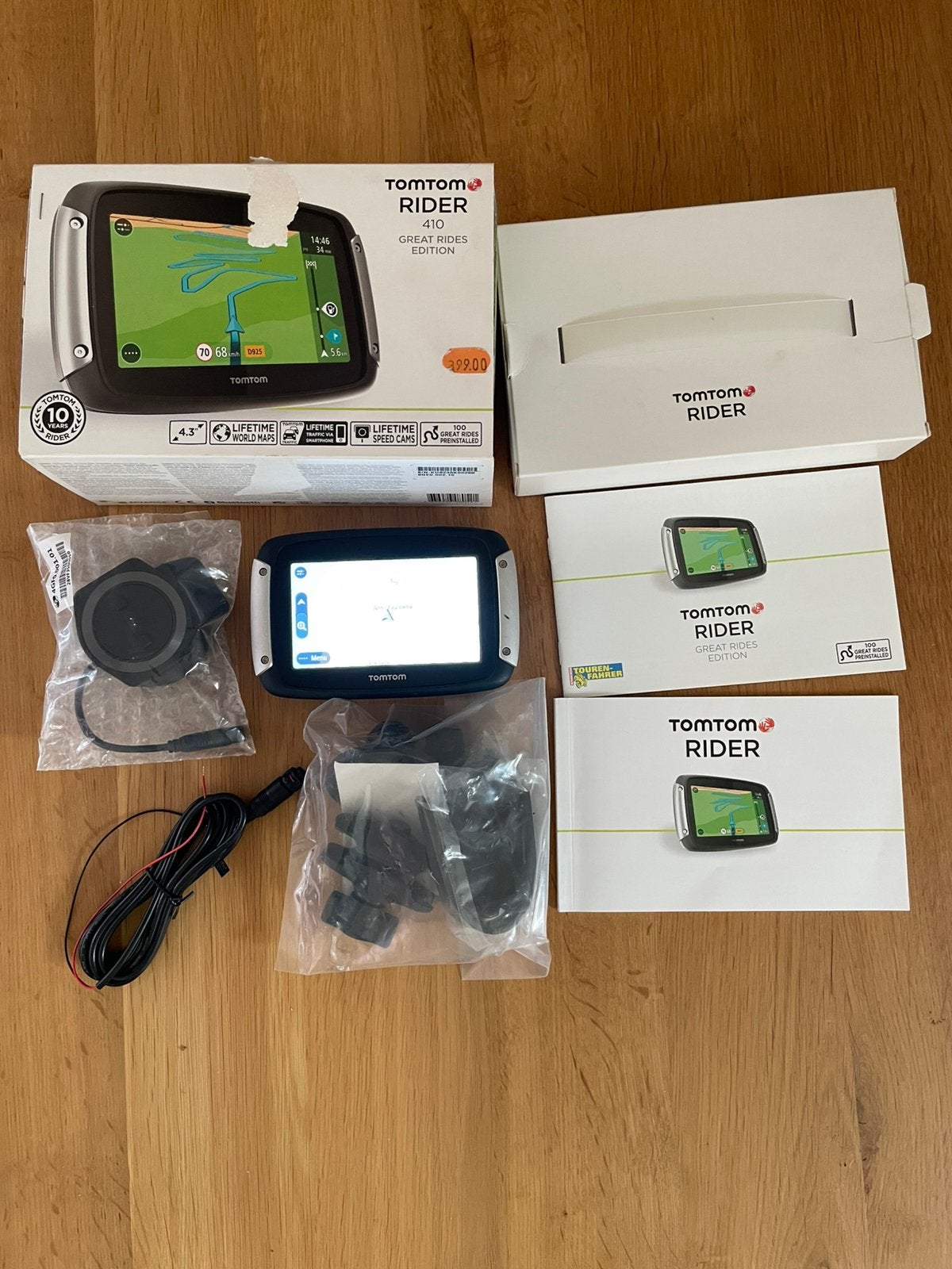 TomTom Rider 410, Ophalen, Gebruikt