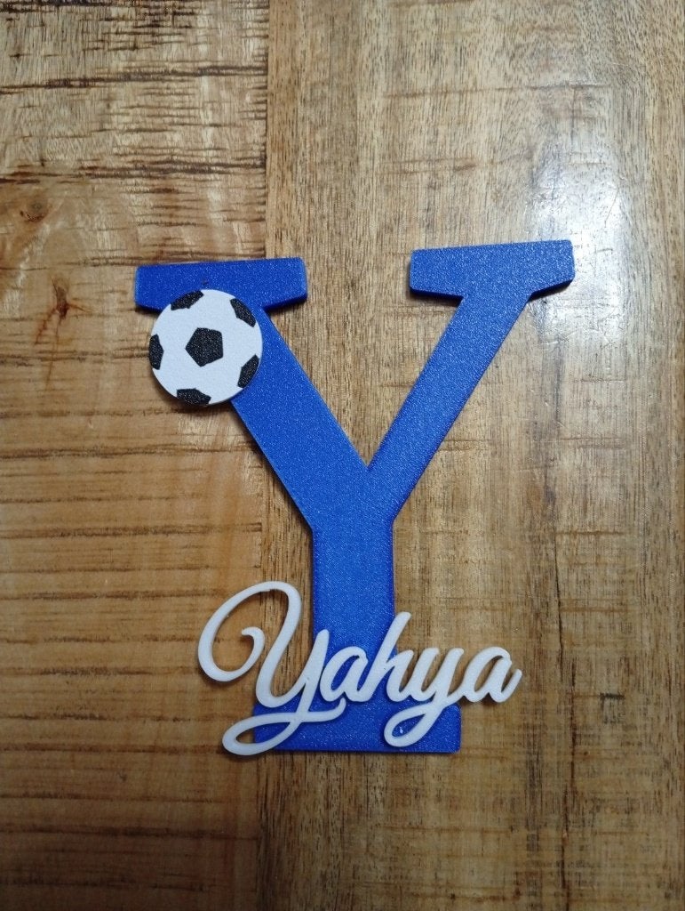 Gepersonaliseerde 3D Letter met Naam & Voetbal, Kinderen en Baby's, Verzenden, Nieuw, Overige typen