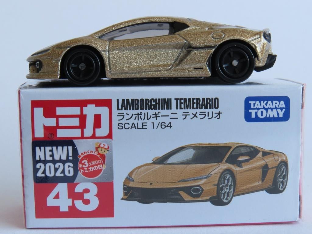 Tomica nr43 Lamborghini Temerario 1/64 3inch tomy, Ophalen of Verzenden, Nieuw, Auto