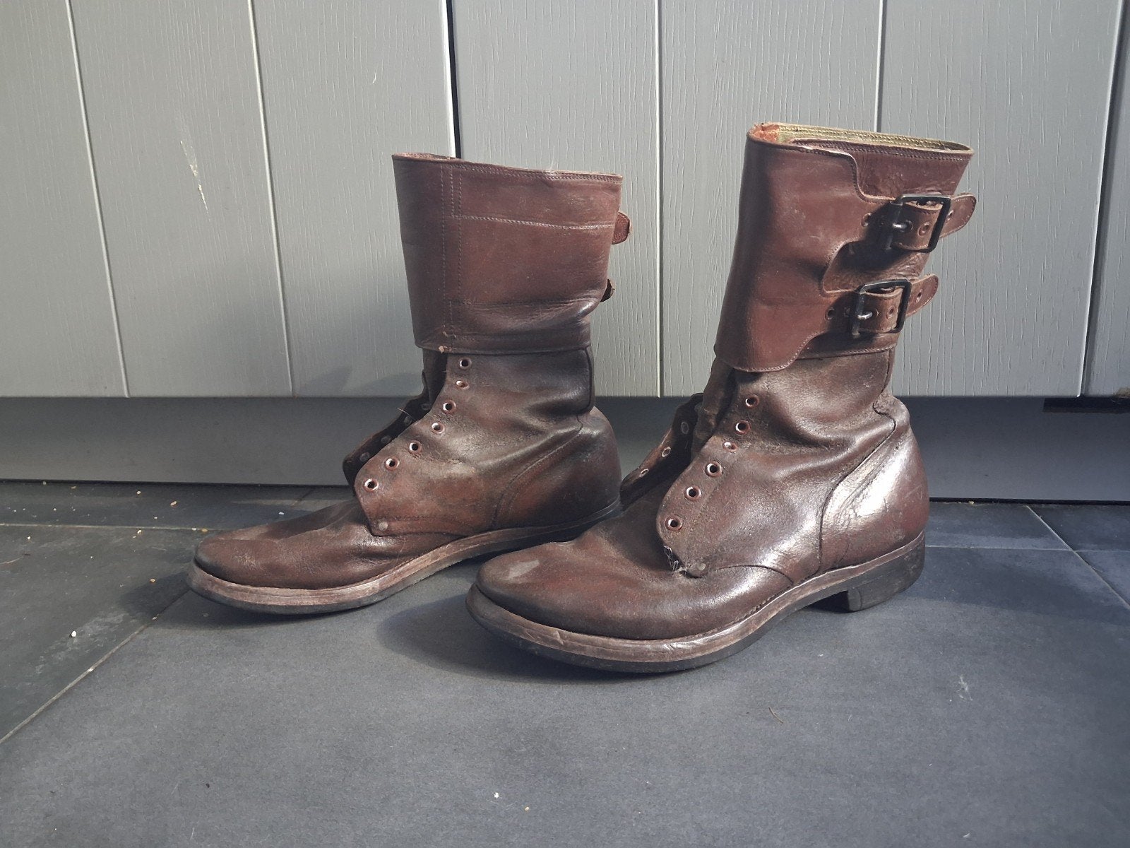 US WO2 Double Buckle Boots, maat 10, Verzamelen, Ophalen of Verzenden, Landmacht, Amerika, Kleding of Schoenen