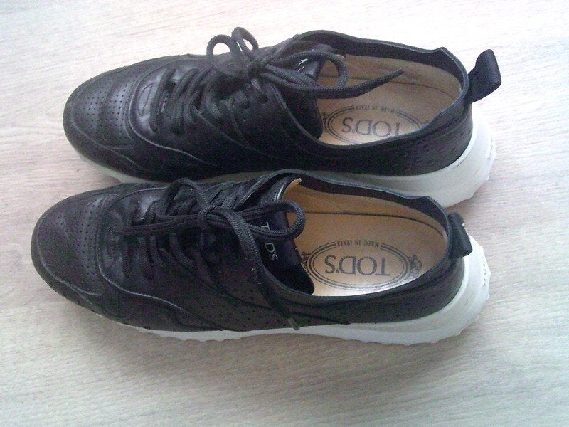 TOD'S zwarte leren sneakers maat 39, Kleding | Dames, Schoenen, Verzenden, Zwart, Sneakers of Gympen, Tods