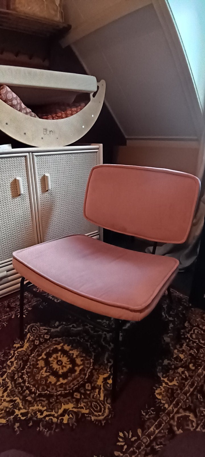By-Boo fauteuil velvet roze, Ophalen, Gebruikt, Minder dan 75 cm, 50 tot 75 cm