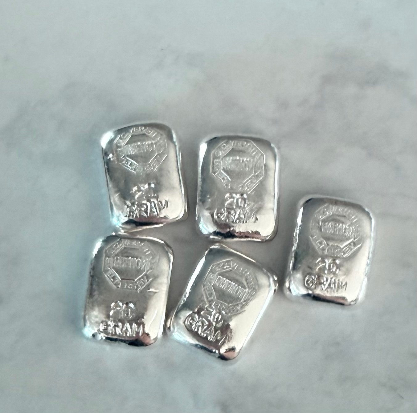 5x 20 gram zilverbaartjes GC Verstegen 999 zilver, Ophalen of Verzenden, Zilver