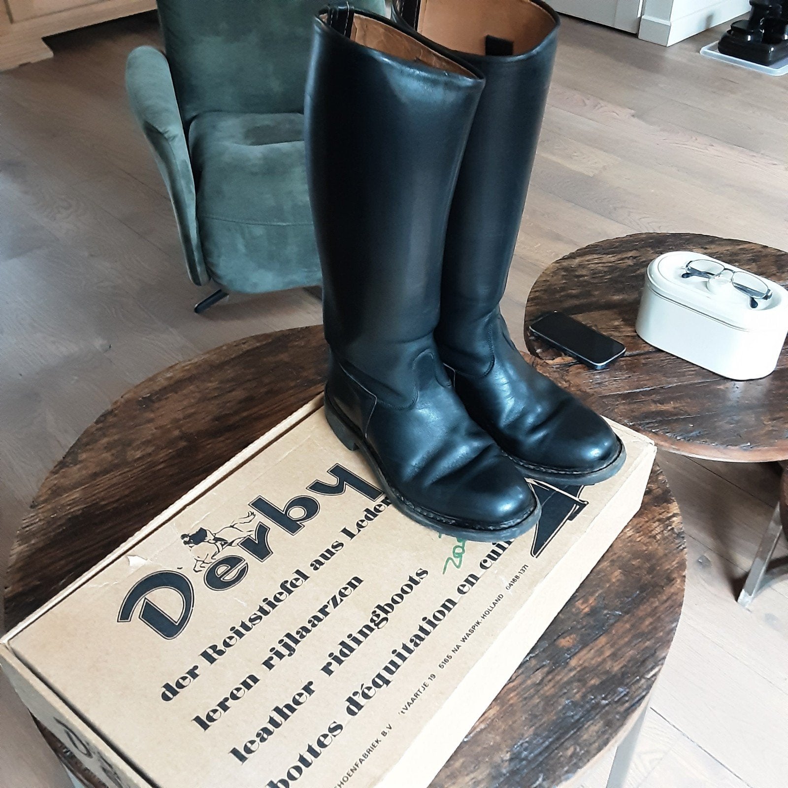 zwarte leren vintage rijlaarzen, nog in goede staat, Dieren en Toebehoren, Gebruikt, Ophalen of Verzenden, Veelzijdigheid, Zwart