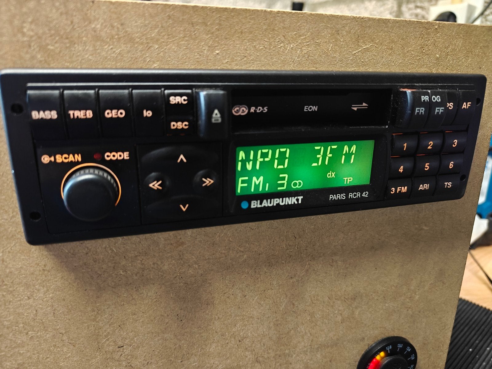 Blaupunkt Paris RCR 42 RDS FM/Cassette voor young/oldtimer, Ophalen of Verzenden, Gebruikt