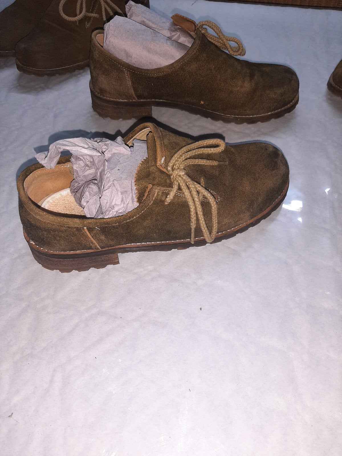 Trachten schoenen  Maxi Milaan Bruine suède veterschoenen -, Ophalen, Gedragen, Bruin, Veterschoenen