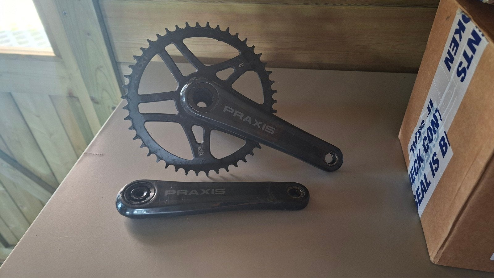Praxis Zayante Carbon Crank 1x, Crankstel of Pedalen, Gebruikt, Ophalen of Verzenden, Praxis
