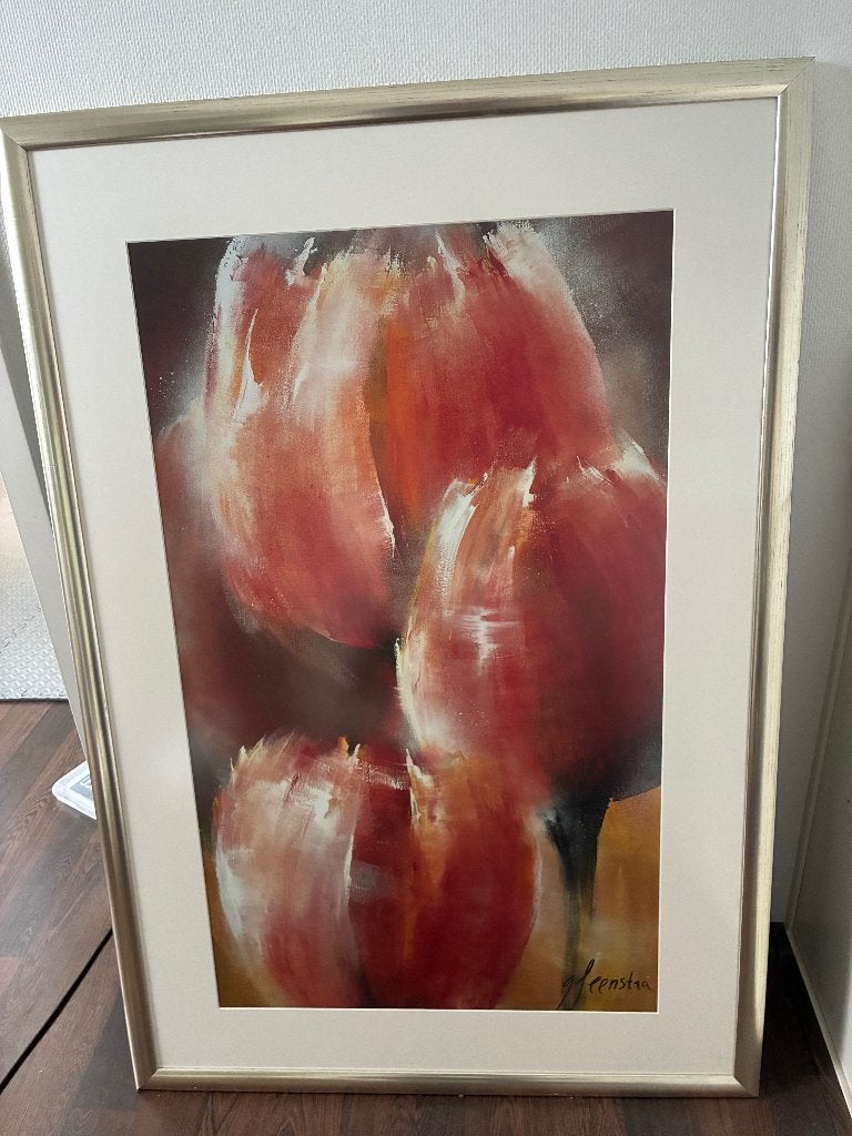 Greetje Feenstra Tulpen replica, Ophalen, Ingelijst, Papier/karton, Print