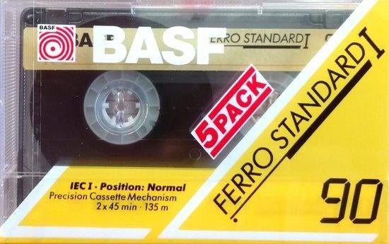 BASF Muziekcassette - 5 Ferro 90  Package Nieuw, Geseald., Ophalen of Verzenden, Nieuw in verpakking, Pop, 1 bandje