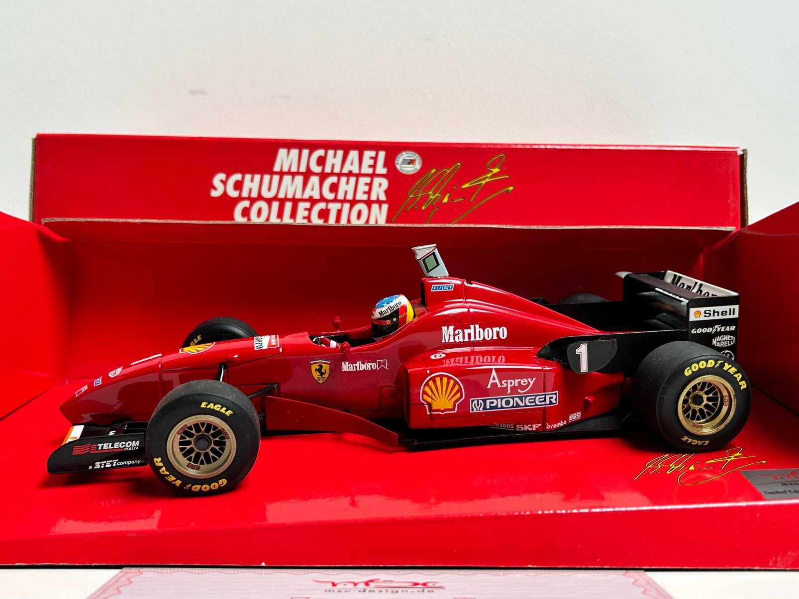 1:18 Minichamps Ferrari F310 Michael Schumacher 1996 Monaco, Ophalen of Verzenden, Gebruikt, Auto, MiniChamps