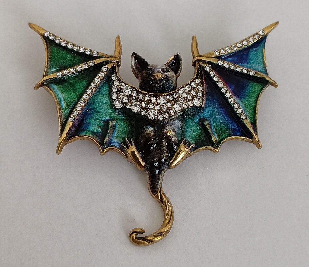 Vleermuis broche, Overige materialen, 4 tot 7 cm, Overige kleuren, Nieuw