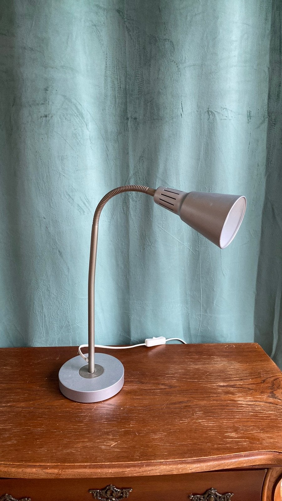 Vintage Ikea lamp lampje bureau zilver grey chrome design, Ophalen of Verzenden