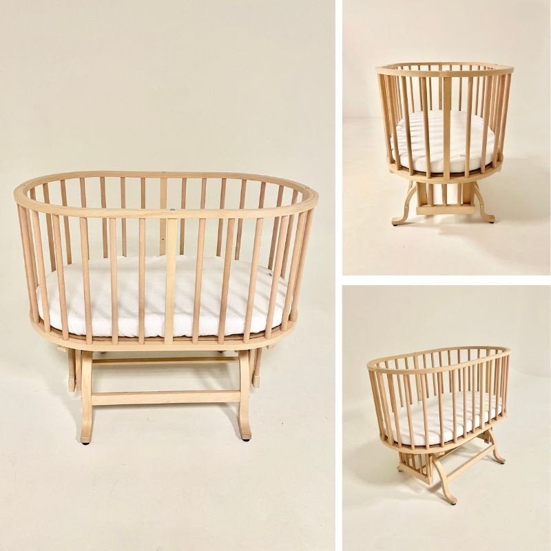 Prachtige houten babywieg met hemeltje – zo goed als nieuw, Ophalen, Zo goed als nieuw