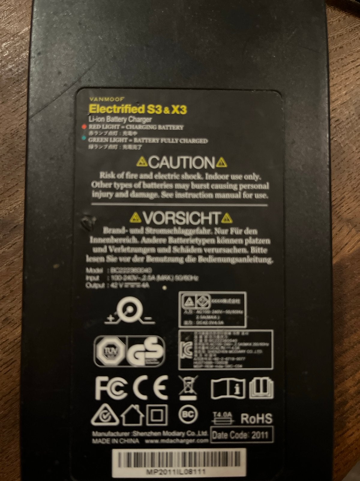 VanMoof Electrified S3 & X3 Oplader, Fietsen en Brommers, Ophalen of Verzenden, Gebruikt
