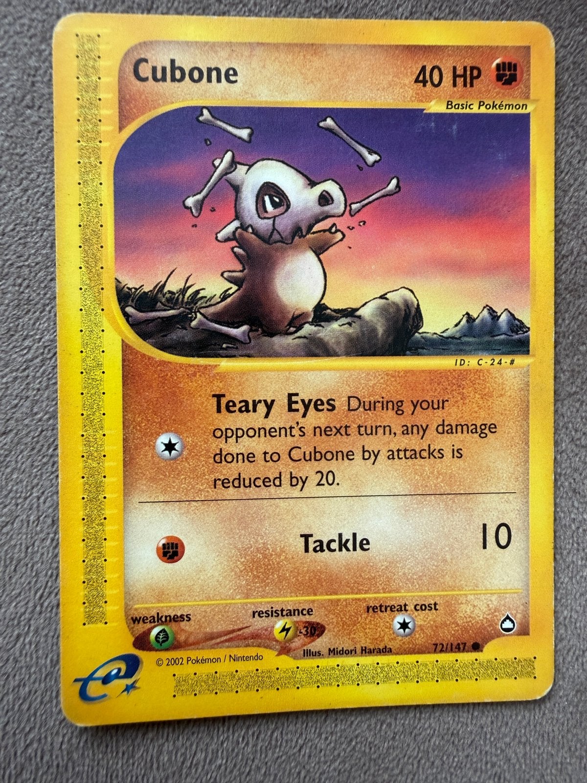 Cubone Pokemon Aquapolis 72/147, Ophalen of Verzenden, Gebruikt