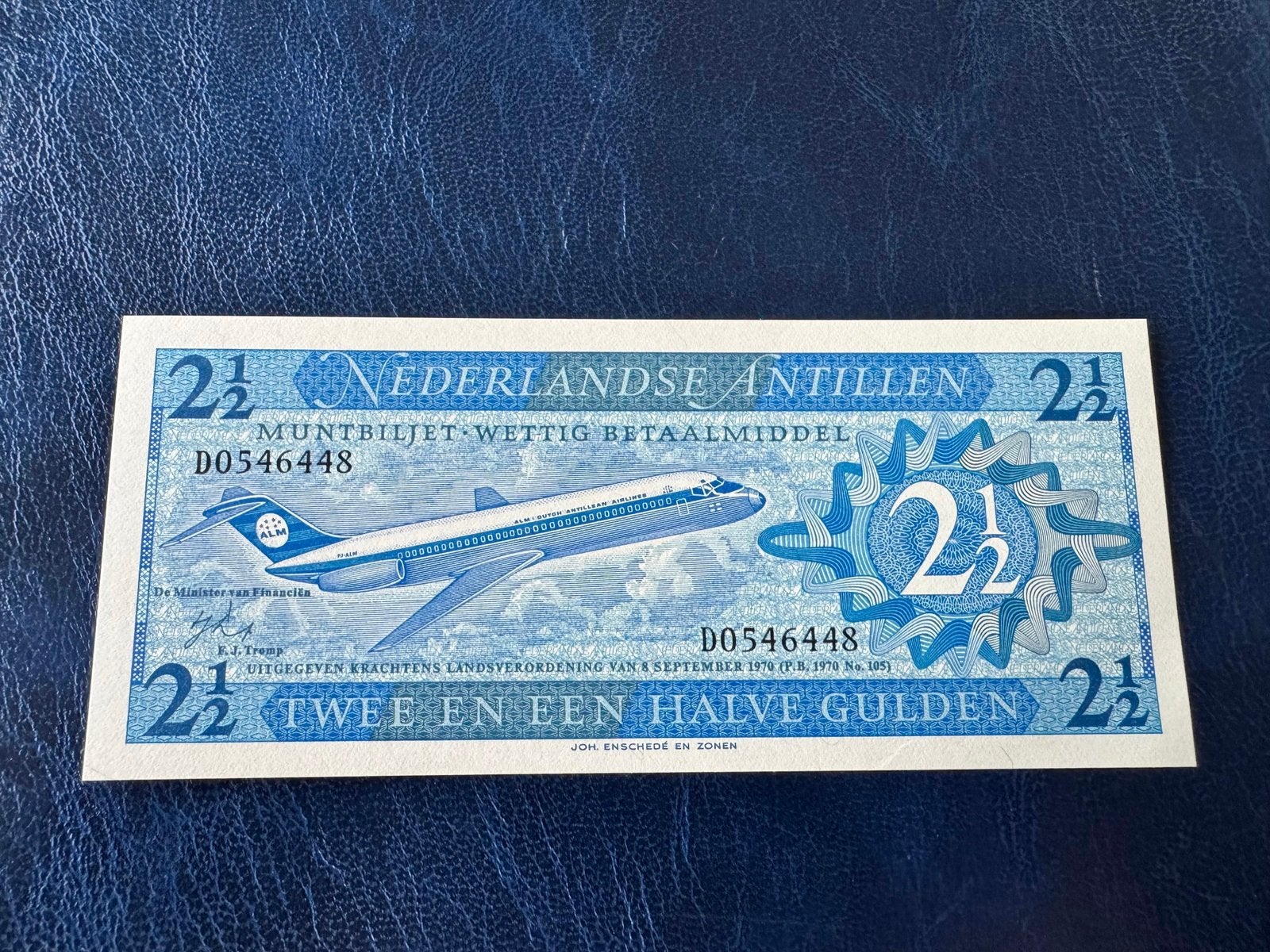 Nederlands Antillen 2 1/2 gulden 1970 UNC, Postzegels en Munten, Bankbiljetten | Nederland, Ophalen of Verzenden, 5 gulden