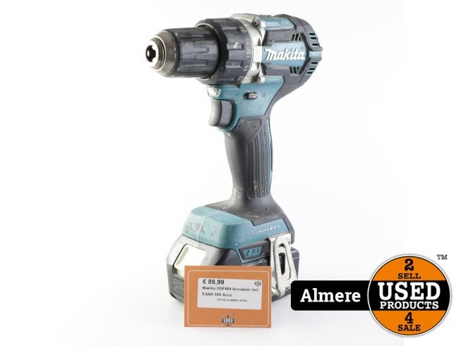 Makita DDF484 Accuboor incl 5.0AH 18V Accu