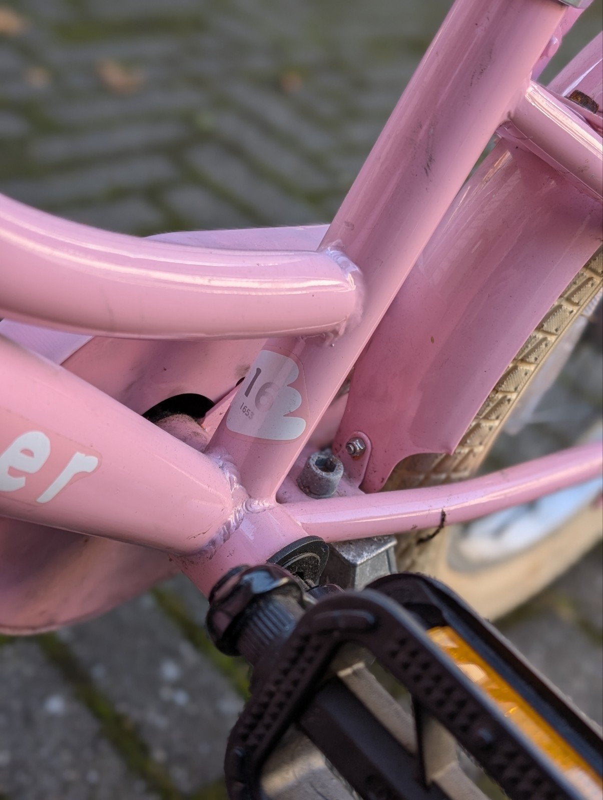 Supersuper meisjesfiets 16 inch met mandje, Ophalen, Gebruikt, 16 inch, Supersuper