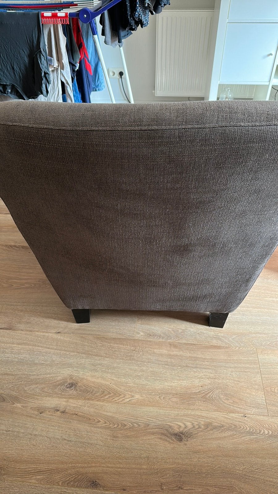 Comfortabele fauteuil - grijze, Ophalen, Gebruikt, Stof, 75 tot 100 cm