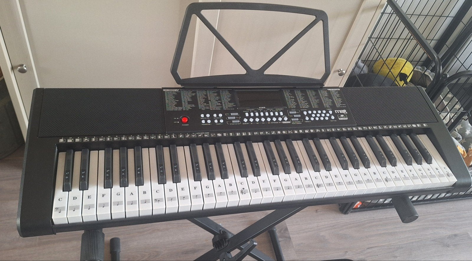 Max KB5 keyboard met Vonyx standaard en kruk, Met standaard, Ophalen, Overige merken, 61 toetsen