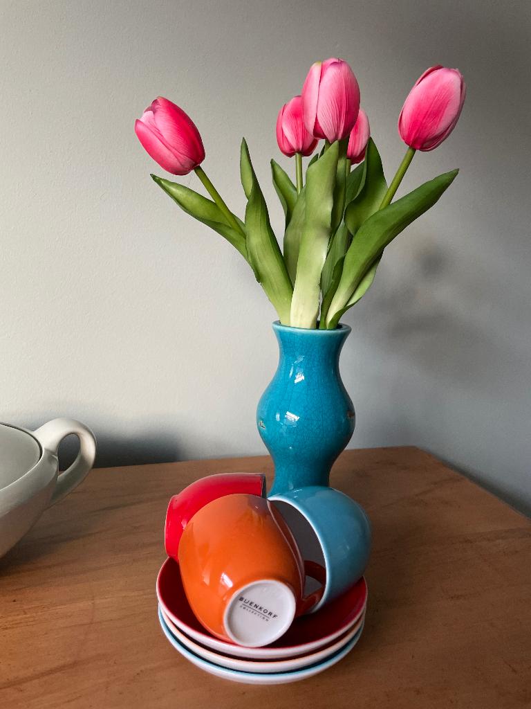 Drie espressokopjes Bijenkorf Collection, Ophalen of Verzenden, Zo goed als nieuw, Overige stijlen, Kop(pen) en/of Schotel(s)