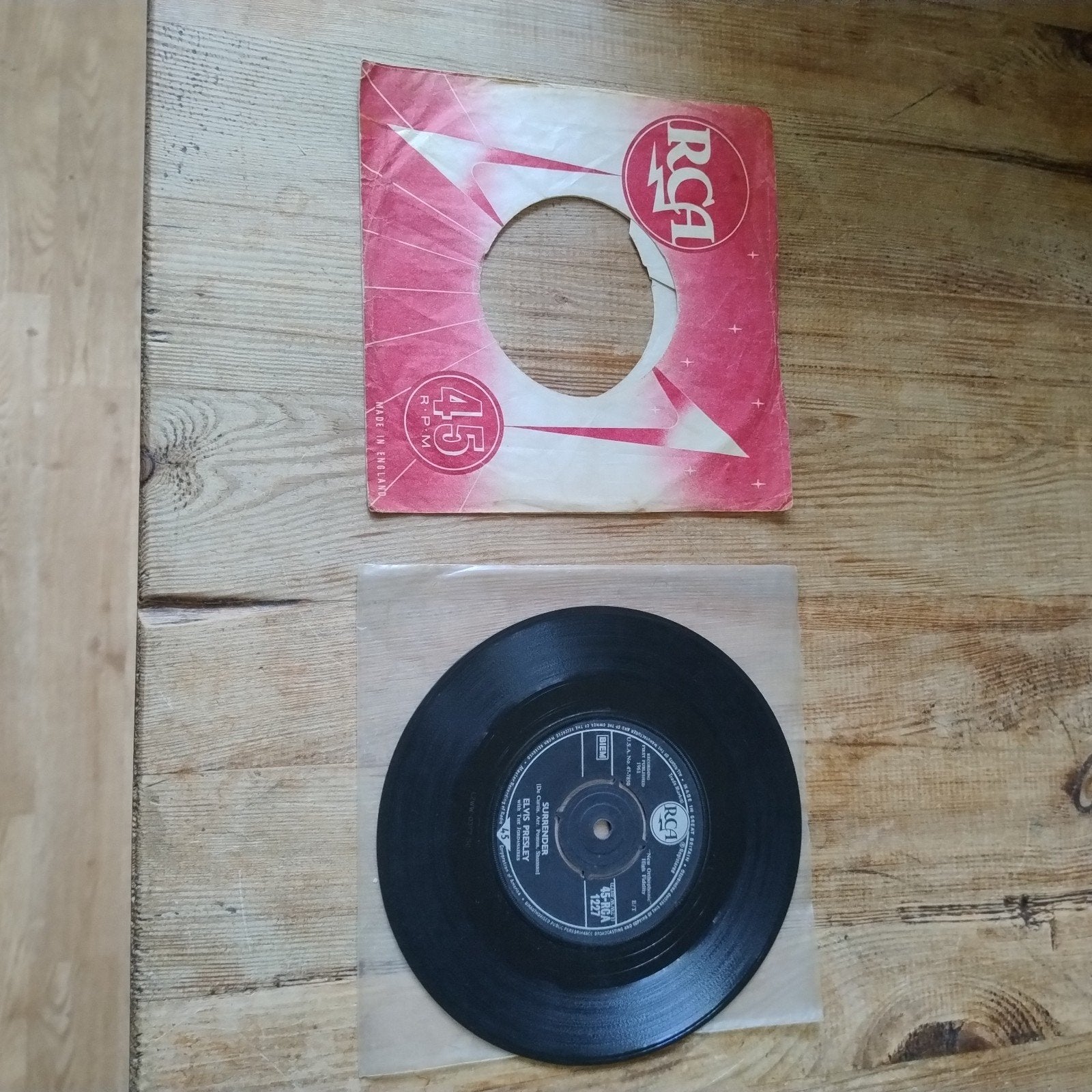 Elvis Presley - Lonely Man / Surrender (1961) Vinyl, Gebruikt, Originele persing, 7 inch, Ophalen of Verzenden
