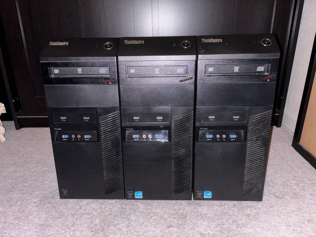 Lenovo ThinkCentre pc's (M93p Tower & Edge 72) – Zonder HDD, Computers en Software, Desktop Pc's, Gebruikt, 3 tot 4 Ghz, HDD, 8 GB