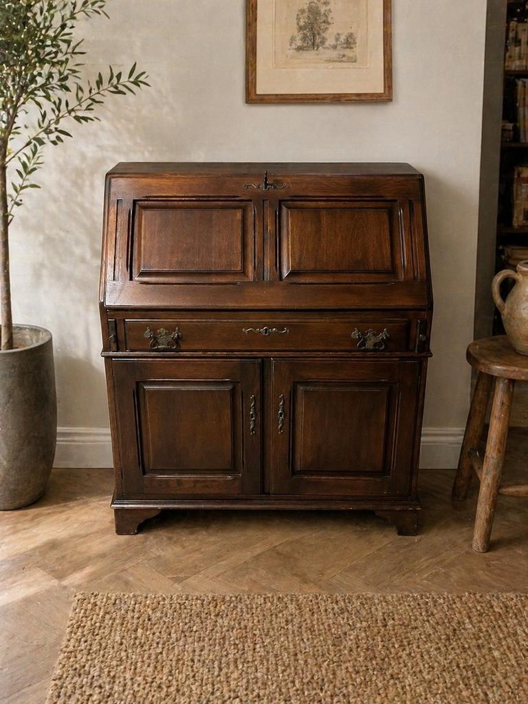Houten Bureau met Opbergruimte, Antiek en Kunst, Antiek | Meubels | Kasten, Ophalen